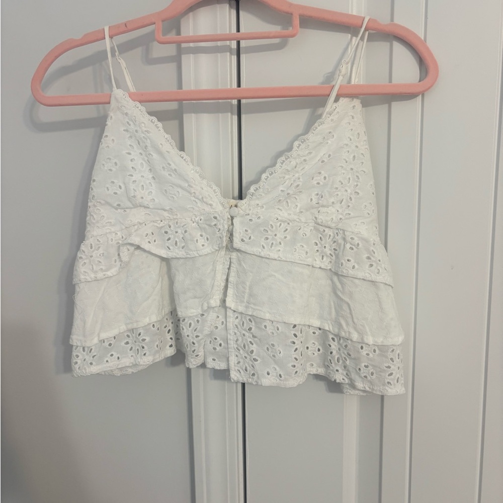 White Lace Eyelet Women's Set
